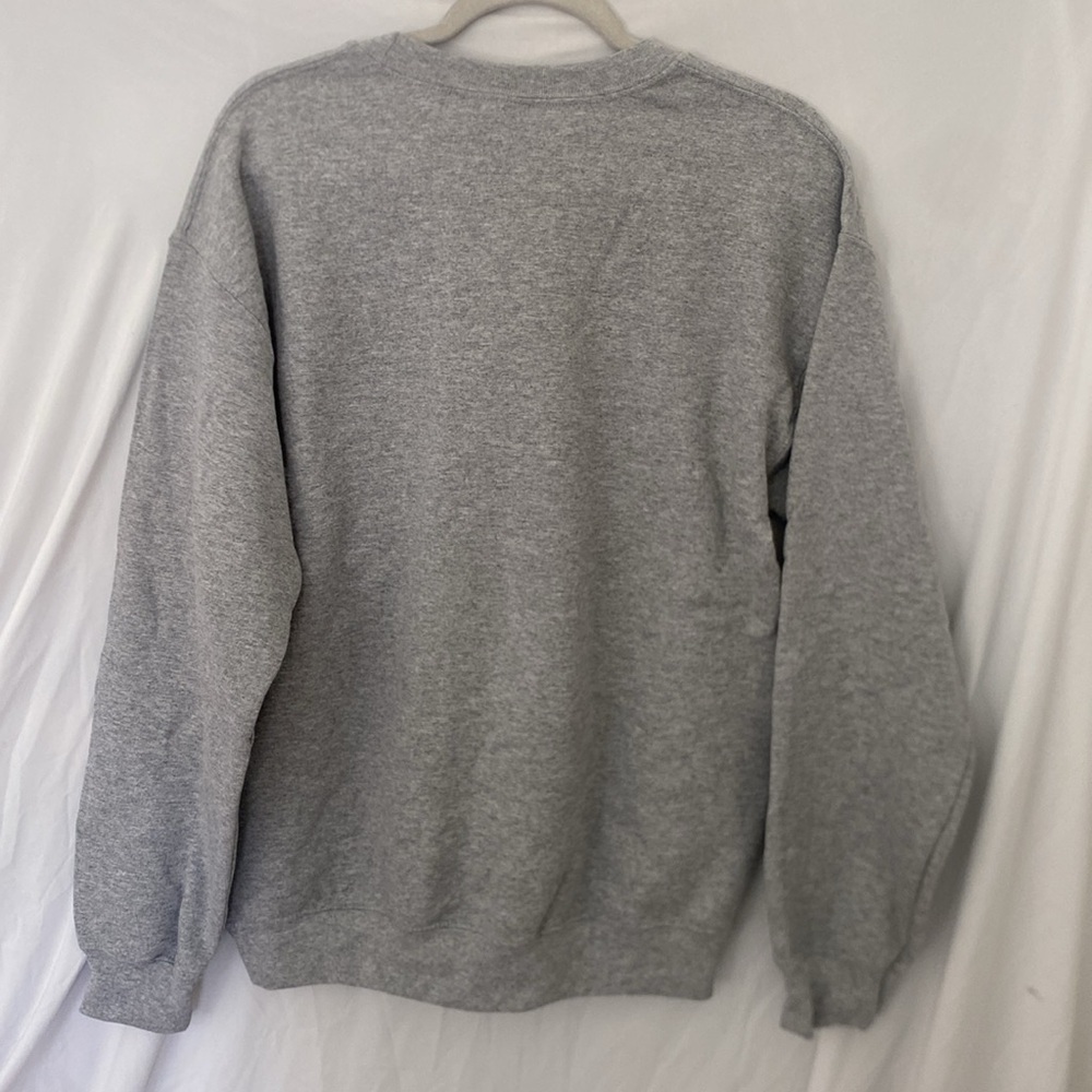 Embroidered Ghost Sweatshirt/Halloween Ghost Sweatshirt gray Gildan sz med - Picture 5 of 5